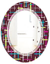Retro Abstract Design XVII - Modern Round or Oval Wall Mirror - Triple C