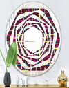 Retro Abstract Design XVII - Modern Round or Oval Wall Mirror - Whirl