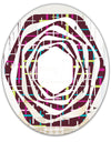 Retro Abstract Design XVII - Modern Round or Oval Wall Mirror - Whirl