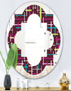 Retro Abstract Design XVII - Modern Round or Oval Wall Mirror - Quatrefoil