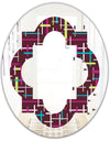 Retro Abstract Design XVII - Modern Round or Oval Wall Mirror - Quatrefoil
