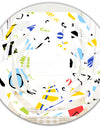Geometric Retro Design III - Modern Round or Oval Wall Mirror - Whirl