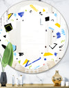 Geometric Retro Design III - Modern Round or Oval Wall Mirror - Quatrefoil