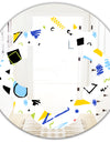 Geometric Retro Design III - Modern Round or Oval Wall Mirror - Quatrefoil