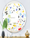Geometric Retro Design III - Modern Round or Oval Wall Mirror - Whirl