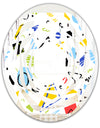 Geometric Retro Design III - Modern Round or Oval Wall Mirror - Whirl