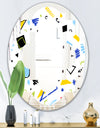 Geometric Retro Design III - Modern Round or Oval Wall Mirror - Quatrefoil