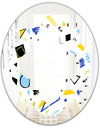Geometric Retro Design III - Modern Round or Oval Wall Mirror - Quatrefoil