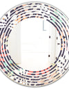 Retro Botanical Pattern II - Modern Round or Oval Wall Mirror - Wave