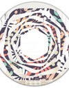 Retro Botanical Pattern II - Modern Round or Oval Wall Mirror - Whirl
