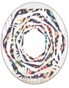 Retro Botanical Pattern II - Modern Round or Oval Wall Mirror - Whirl