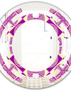 Retro Abstract Pattern Design I - Modern Round or Oval Wall Mirror - Space