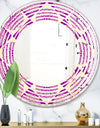 Retro Abstract Pattern Design I - Modern Round or Oval Wall Mirror - Wave