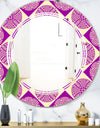 Retro Abstract Pattern Design I - Modern Round or Oval Wall Mirror - Triple C