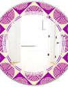 Retro Abstract Pattern Design I - Modern Round or Oval Wall Mirror - Triple C