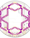 Retro Abstract Pattern Design I - Modern Round or Oval Wall Mirror - Hexagon Star