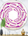 Retro Abstract Pattern Design I - Modern Round or Oval Wall Mirror - Whirl