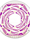 Retro Abstract Pattern Design I - Modern Round or Oval Wall Mirror - Whirl