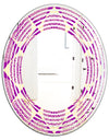 Retro Abstract Pattern Design I - Modern Round or Oval Wall Mirror - Wave