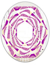 Retro Abstract Pattern Design I - Modern Round or Oval Wall Mirror - Whirl