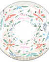 Retro Abstract Flower Design III - Modern Round or Oval Wall Mirror - Whirl