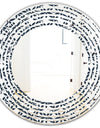 Retro Abstract Flower Design IV - Modern Round or Oval Wall Mirror - Wave