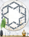 Retro Abstract Flower Design IV - Modern Round or Oval Wall Mirror - Hexagon Star