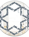 Retro Abstract Flower Design IV - Modern Round or Oval Wall Mirror - Hexagon Star