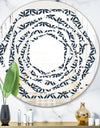 Retro Abstract Flower Design IV - Modern Round or Oval Wall Mirror - Whirl