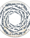 Retro Abstract Flower Design IV - Modern Round or Oval Wall Mirror - Whirl