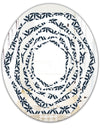 Retro Abstract Flower Design IV - Modern Round or Oval Wall Mirror - Whirl