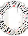 Retro Geometrical Abstract Minimal Pattern XII - Modern Round or Oval Wall Mirror - Wave