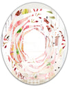 Floral Botanical Retro III - Modern Round or Oval Wall Mirror - Whirl