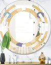 Retro Hexagon PatternX - Modern Round or Oval Wall Mirror - Space