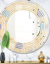 Retro Hexagon PatternX - Modern Round or Oval Wall Mirror - Wave