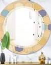 Retro Hexagon PatternX - Modern Round or Oval Wall Mirror - Triple C