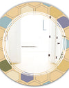 Retro Hexagon PatternX - Modern Round or Oval Wall Mirror - Triple C