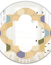 Retro Hexagon PatternX - Modern Round or Oval Wall Mirror - Quatrefoil
