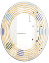 Retro Hexagon PatternX - Modern Round or Oval Wall Mirror - Wave