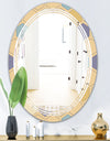 Retro Hexagon PatternX - Modern Round or Oval Wall Mirror - Triple C