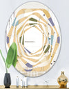 Retro Hexagon PatternX - Modern Round or Oval Wall Mirror - Whirl