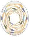 Retro Hexagon PatternX - Modern Round or Oval Wall Mirror - Whirl