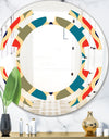 Retro Ornamental Design VI - Modern Round or Oval Wall Mirror - Space