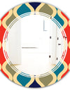 Retro Ornamental Design VI - Modern Round or Oval Wall Mirror - Triple C