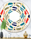 Retro Ornamental Design VI - Modern Round or Oval Wall Mirror - Whirl