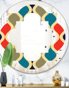 Retro Ornamental Design VI - Modern Round or Oval Wall Mirror - Quatrefoil
