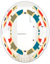 Retro Ornamental Design VI - Modern Round or Oval Wall Mirror - Space