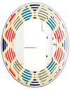 Retro Ornamental Design VI - Modern Round or Oval Wall Mirror - Wave