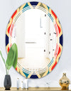 Retro Ornamental Design VI - Modern Round or Oval Wall Mirror - Triple C