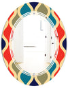 Retro Ornamental Design VI - Modern Round or Oval Wall Mirror - Triple C